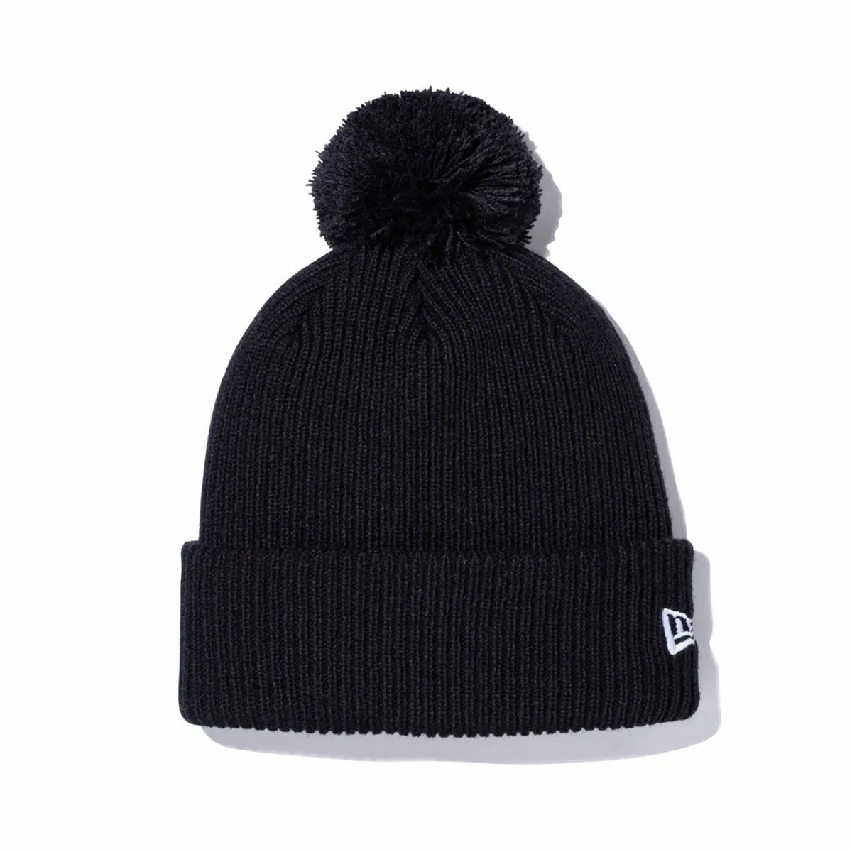 ニューエラNEWERAスノボースノボスノーボード帽子ニット帽ビーニーポンポンニットリブブラックPOMPONKNITRIBBLK13751278メンズレディースユニセックス25-26