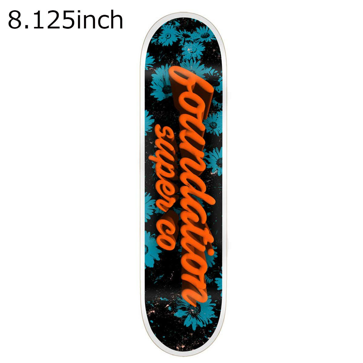 ファンデーションFOUNDATIONスケボースケートボードデッキ板3DORANGE8.125D9282
