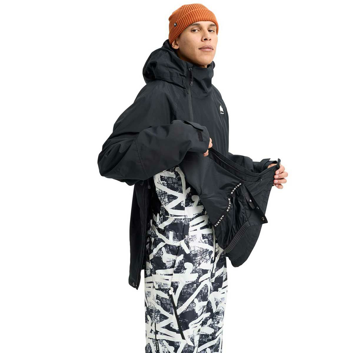バートンBURTONスノボースノボスノーボードウェアジャケットリザーブ2Lリラックスアノラックジャケット302591-TRUEBLACKメンズ男性25-26
