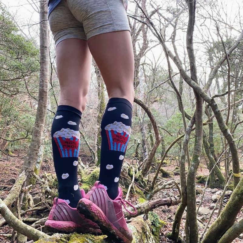 ファンランFanrunnnランニングソックス靴下着圧ハイソックスPOPJ7POP-J7レディース女性