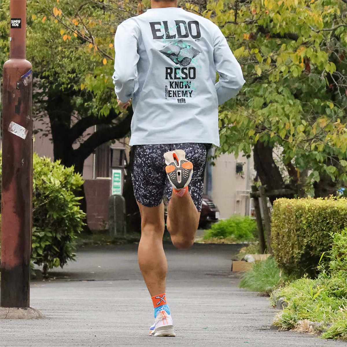 エルドレッソELDORESOランニングウェア長袖TシャツロンTSplashesLongTeeE1105025メンズレディースユニセックス25FA秋冬