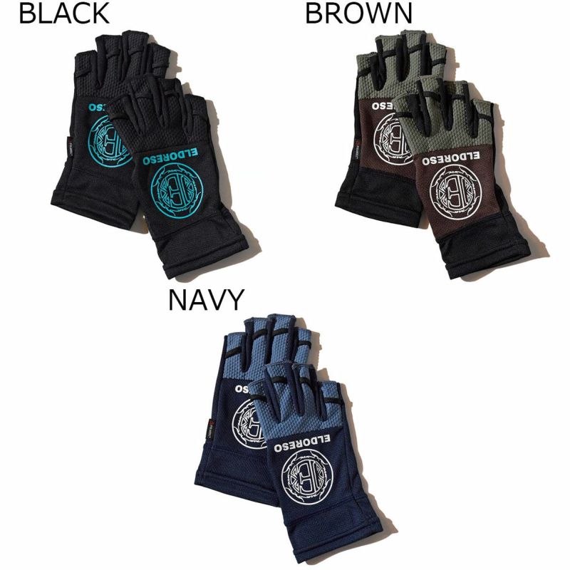 エルドレッソELDORESOランニンググローブ手袋Half-CutGlovesE7904325メンズレディースユニセックス25FA秋冬