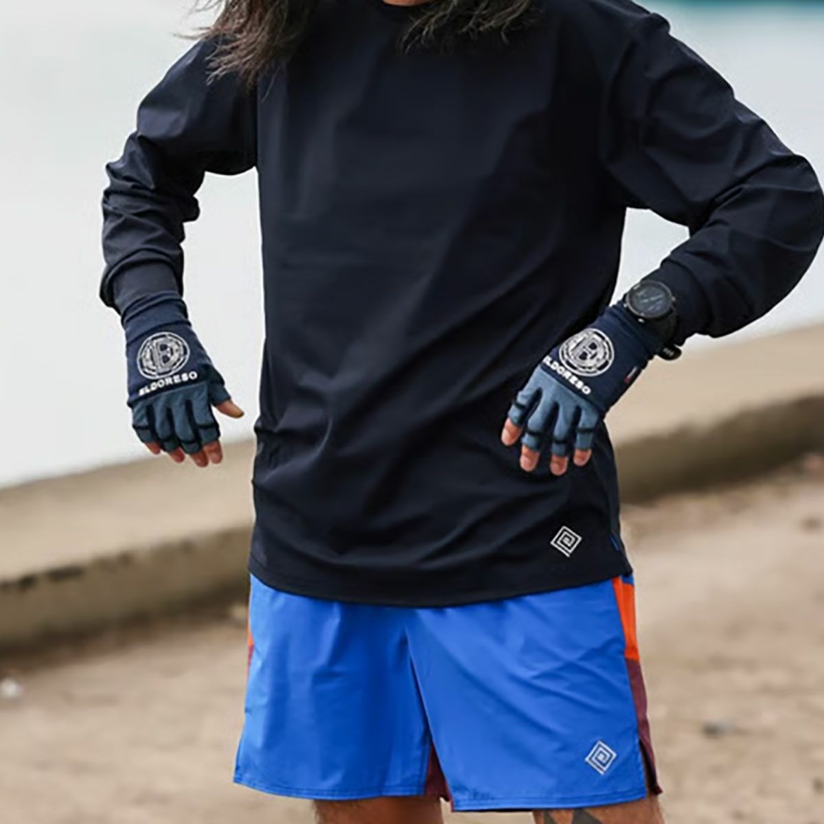 エルドレッソELDORESOランニンググローブ手袋Half-CutGlovesE7904325メンズレディースユニセックス25FA秋冬