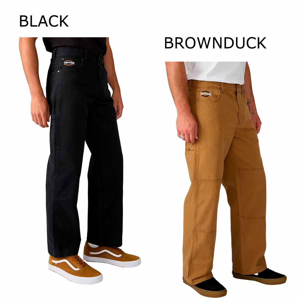 ディッキーズ DICKIES スケボースケートボードウェアボトムスロングパンツ長ズボンTHRASHERDICKIESDOUBLEKNEEPANTDK0A88OPメンズレディースユニセックス25SP春夏