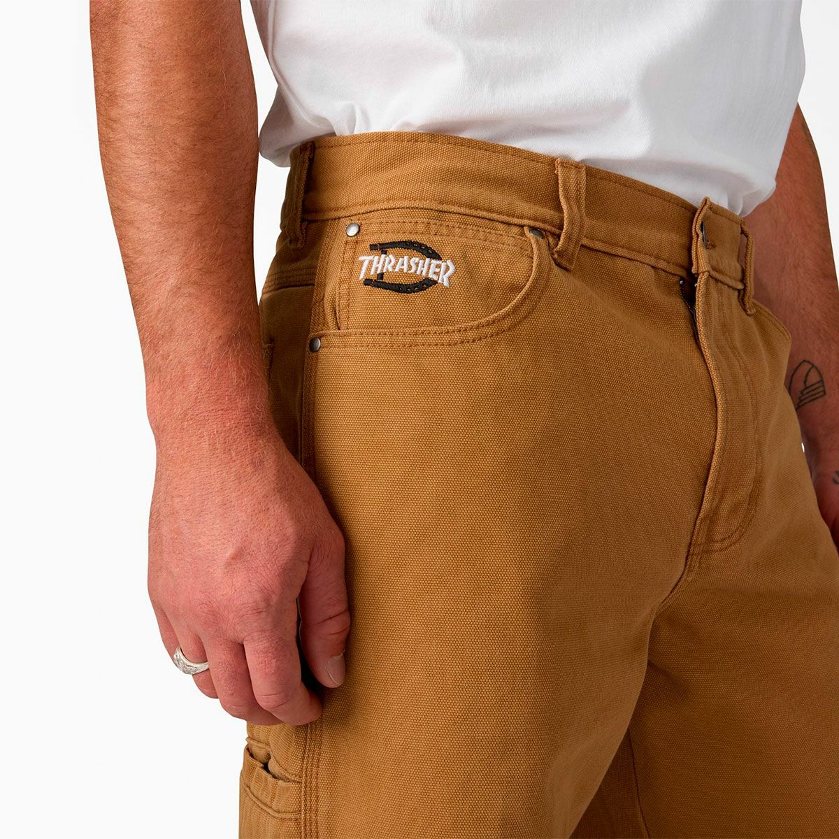 ディッキーズ DICKIES スケボースケートボードウェアボトムスロングパンツ長ズボンTHRASHERDICKIESDOUBLEKNEEPANTDK0A88OPメンズレディースユニセックス25SP春夏