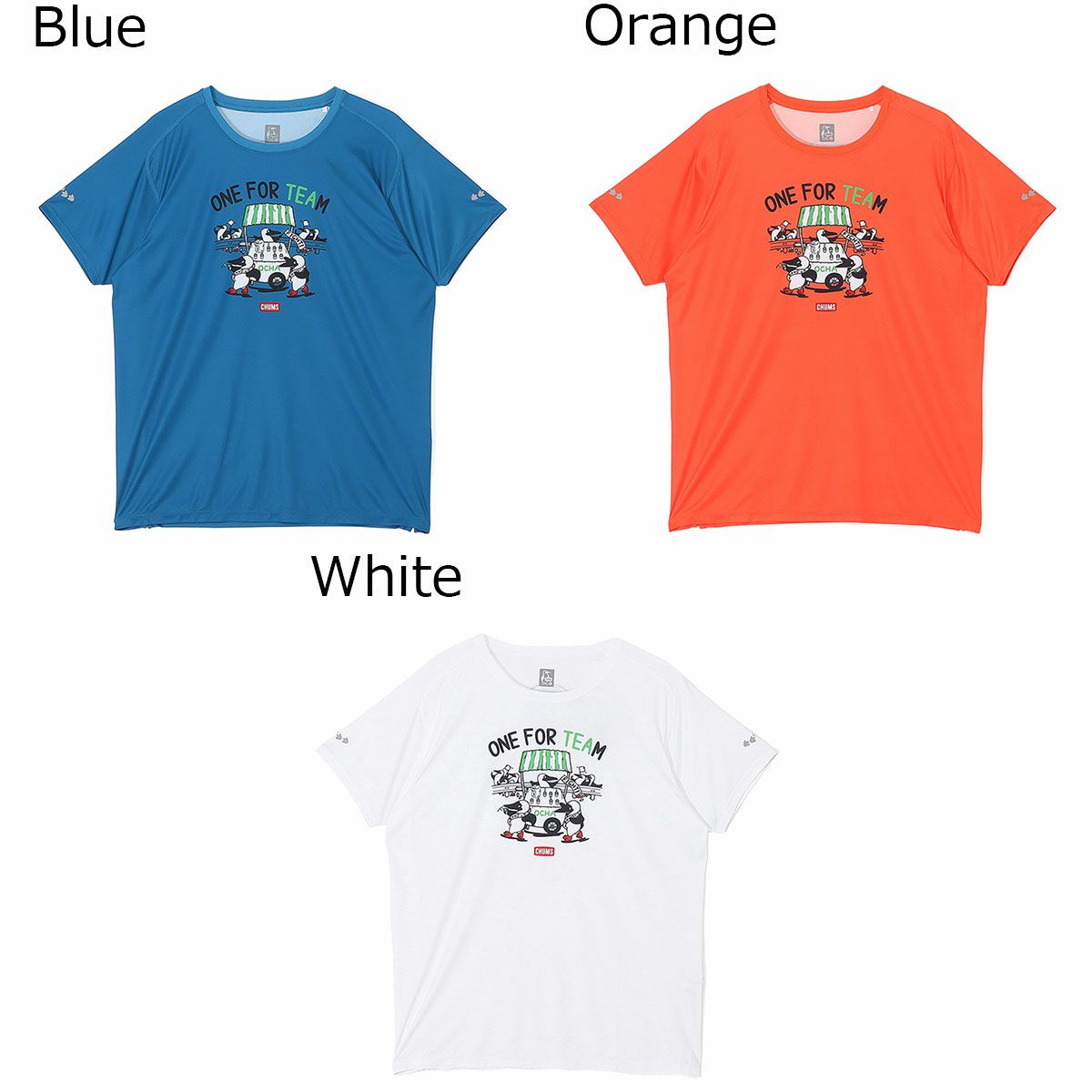 チャムスCHUMSランニングウェア半袖TシャツワンフォーチームTシャツOneForTeamT-ShirtCH01-2640メンズレディースユニセックス25FA秋冬
