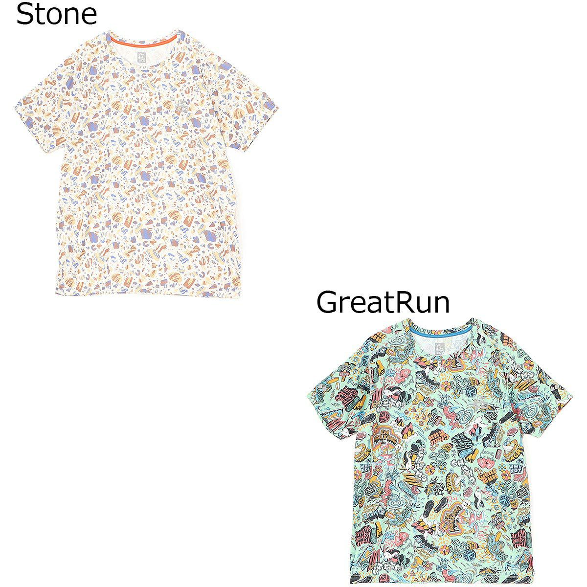 チャムスCHUMSランニングウェア半袖TシャツパターンドTシャツPatternedT-ShirtCH01-2641メンズレディースユニセックス25FA秋冬