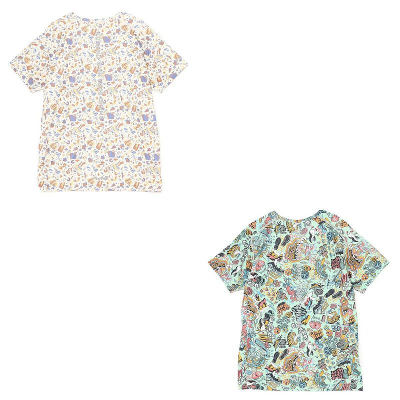 チャムスCHUMSランニングウェア半袖TシャツパターンドTシャツPatternedT-ShirtCH01-2641メンズレディースユニセックス25FA秋冬