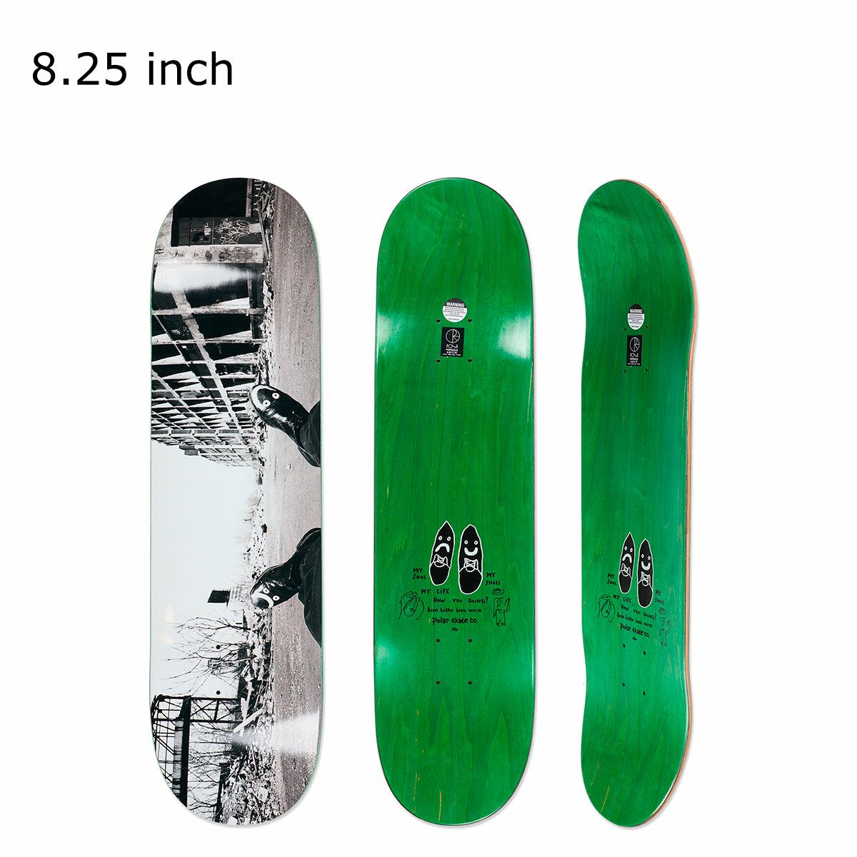 ポーラーPOLARスケボースケートボードデッキ板HappySadDetroit8.25PSC-F25-103