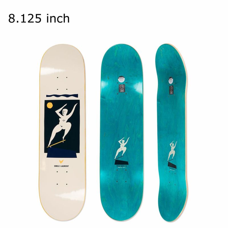 ポーラーPOLARスケボースケートボードデッキ板EmileLaurentCrooks8.125PSC-F25-107