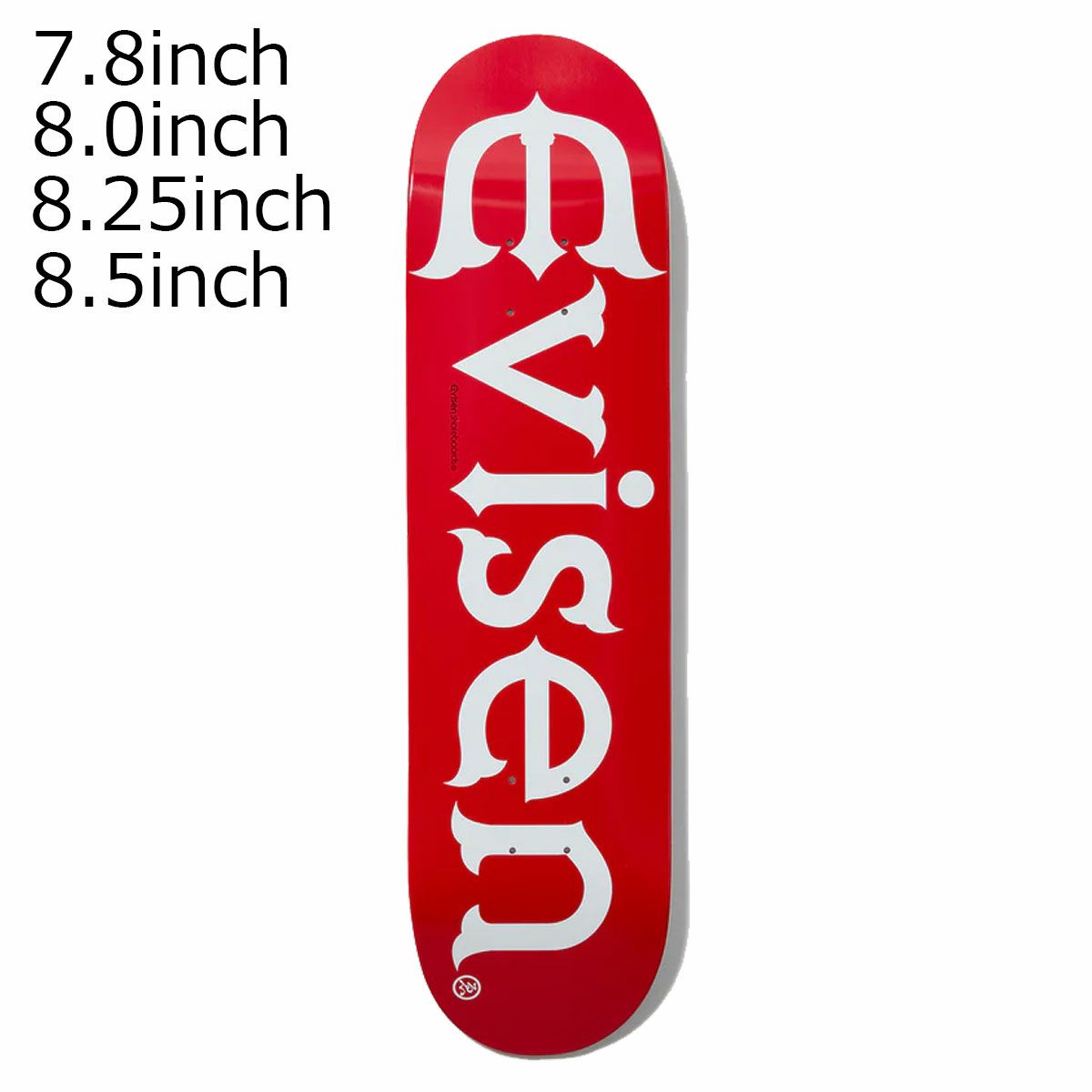 エビセンEVISENスケボースケートボードデッキ板EVI-LOGOREDEVI29-08