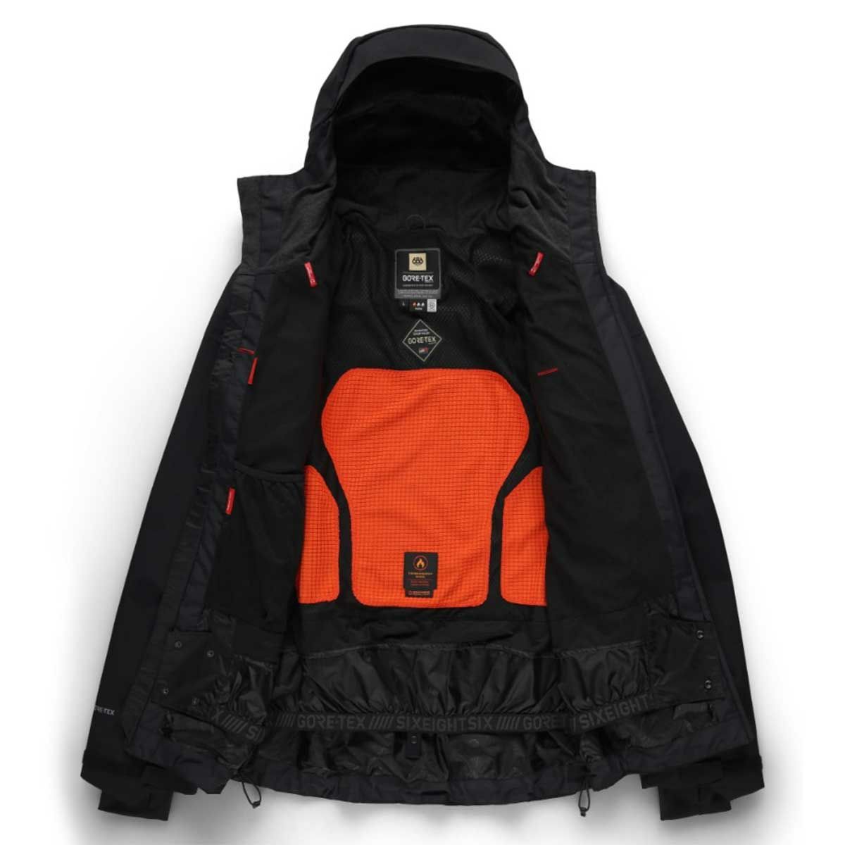 シックスエイトシックス686スノボースノボスノーボードウェアジャケットGORE-TEXGTTHERMAGRAPH(R)JACKETM5WN159-BLKメンズ男性25-26