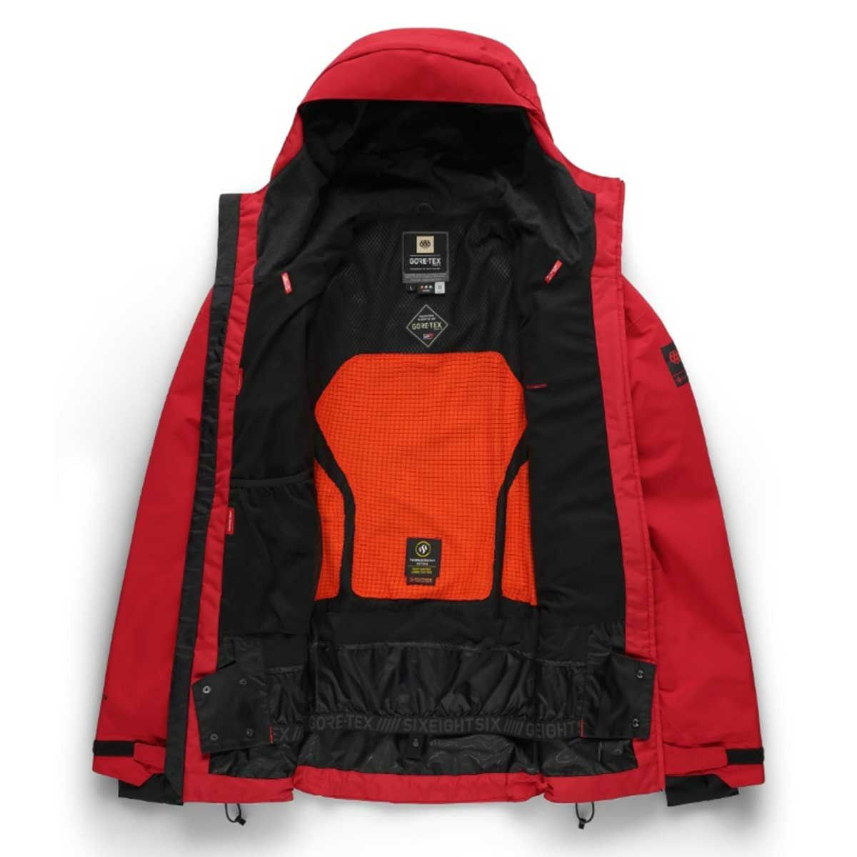 シックスエイトシックス686スノボースノボスノーボードウェアジャケットGORE-TEXGTTHERMAGRAPH(R)JACKETM5WN159-TREDメンズ男性25-26