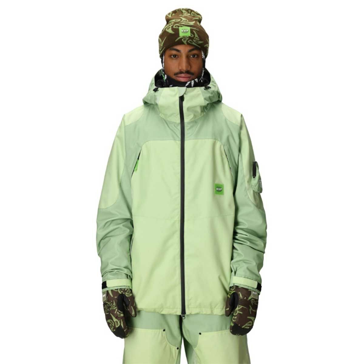 シックスエイトシックス686スノボースノボスノーボードウェアジャケットHUFDOUBLEHSHELLJACKETM5WN160-HGRNメンズ男性25-26