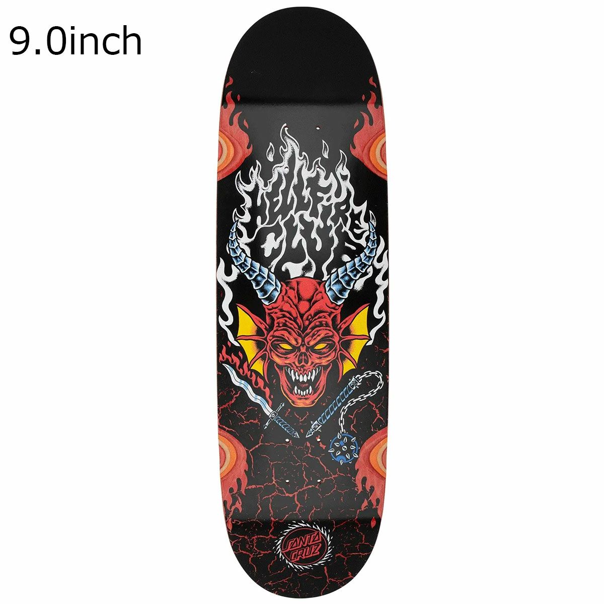 サンタクルーズSANTACRUZスケボースケートボードデッキ板STRANGERTHINGSHELLFIRECLUBFLAMES9.031021659