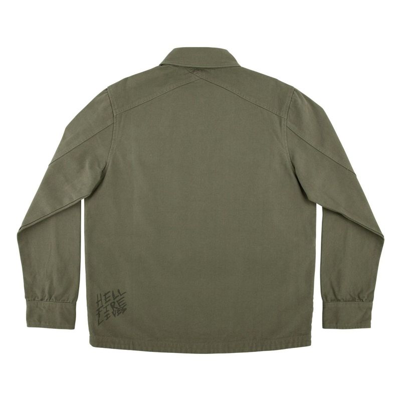 サンタクルーズSANTACRUZスケボースケートボードウェアアウタージャケットSTRANGERTHINGSCRAWLUTILITYL/SJACKETストレンジャーシングスミリタリージャケット510255101メンズ男性25FA秋冬