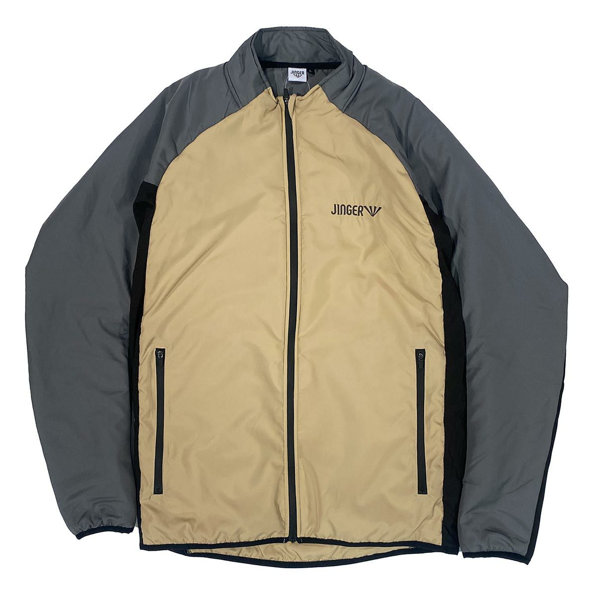 ジンガーJINGERランニングウェアアウタージャケット中綿ランニングジャケットJ-3011-BEGメンズレディースユニセックス25HO秋冬