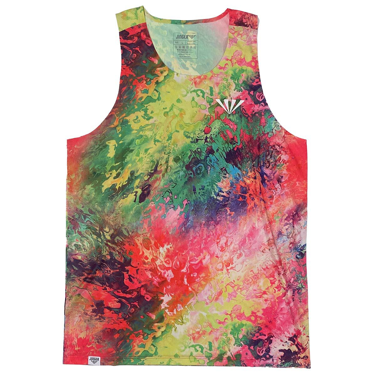 ジンガーJINGERランニングウェアノースリーブタンクトップシームレスランニングタンクトップJM-4029-REDメンズ男性25HO秋冬