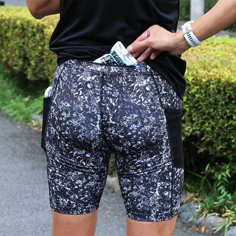 エルドレッソELDORESOランニングウェアボトムスショートハーフパンツ短パンJoshuaMiddleSpatE2406325メンズレディースユニセックス25FA秋冬