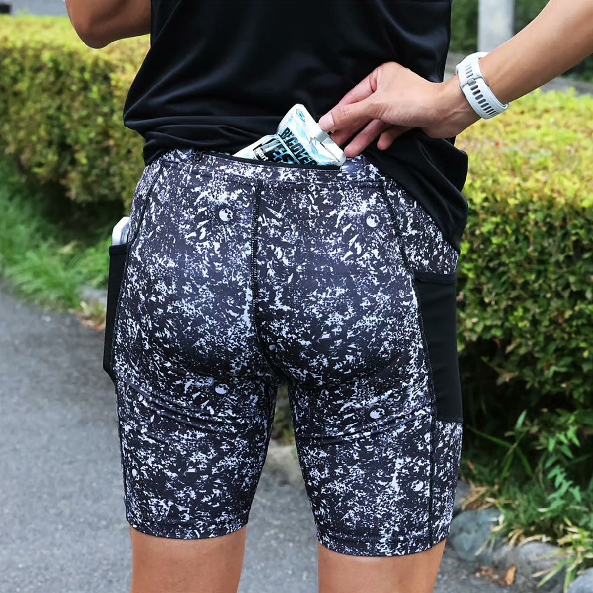 エルドレッソELDORESOランニングウェアボトムスショートハーフパンツ短パンJoshuaMiddleSpatE2406325メンズレディースユニセックス25FA秋冬