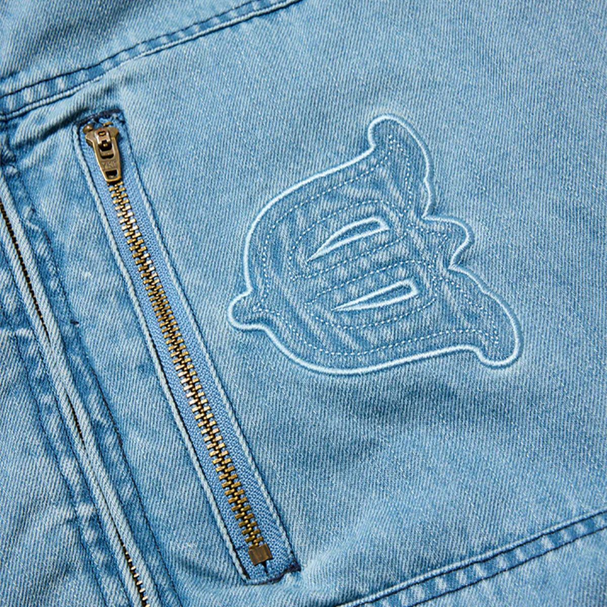 エビセンEVISENスケボースケートボードウェアアウタージャケットEYEFIREDENIMPUFFJACKET25FW-JK07メンズ男性25FA秋冬