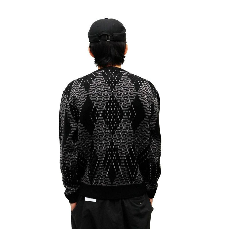 ウィムジーWHIMSYスケボースケートボードウェアニットセータービッグアーガイルセーターBigArgyleSweter12231U130291メンズレディースユニセックス25FA秋冬