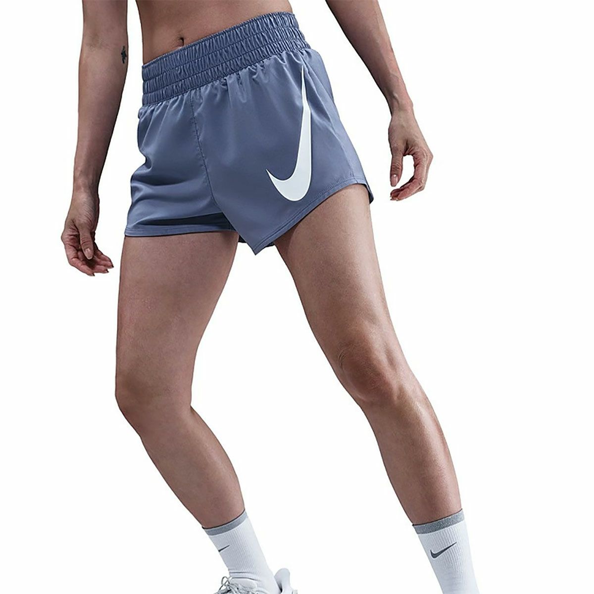 ナイキNIKEランニングウェアボトムスショートハーフパンツ短パンDri-FITミッドライズルーズ8cmランニングショートパンツインナー付きHV2617-499レディース女性25HO秋冬