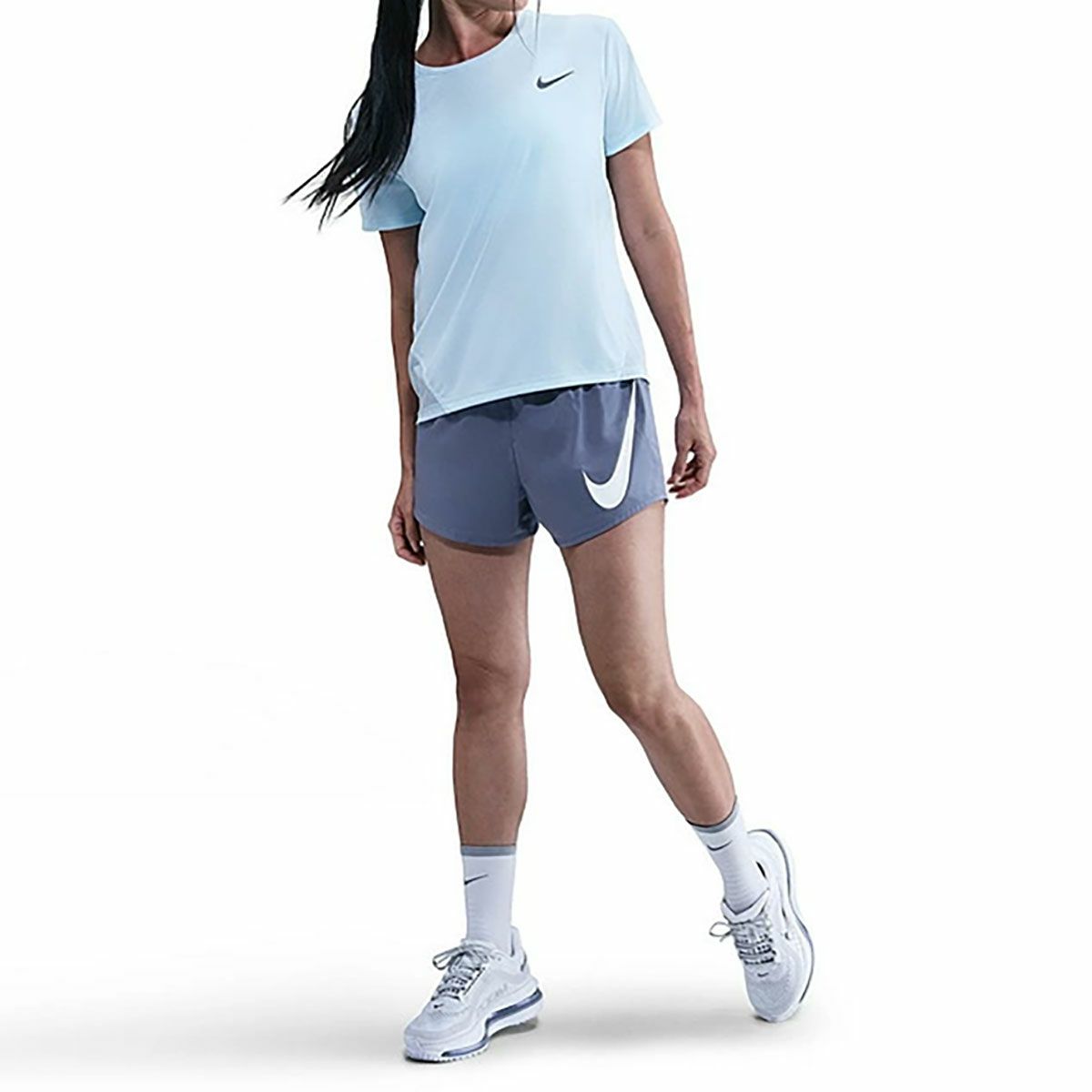 ナイキNIKEランニングウェアボトムスショートハーフパンツ短パンDri-FITミッドライズルーズ8cmランニングショートパンツインナー付きHV2617-499レディース女性25HO秋冬