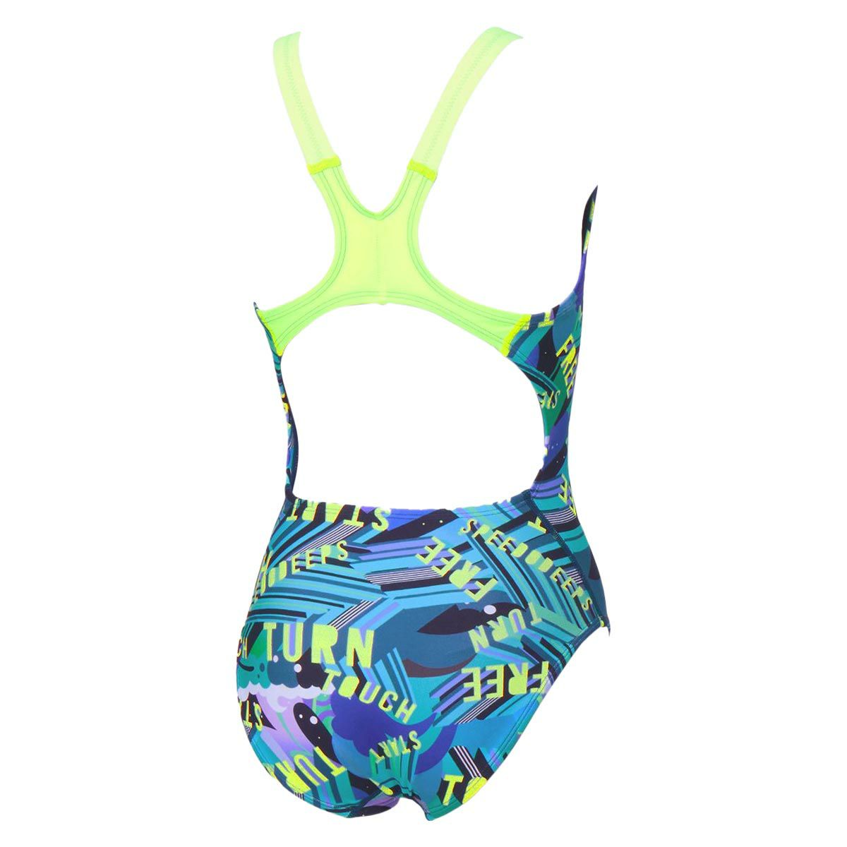 スピードSPEEDOスイムフィットネス競泳水着ワーディングストライプスターンズワイドストラップスーツSTW02606-AQレディース女性26S1