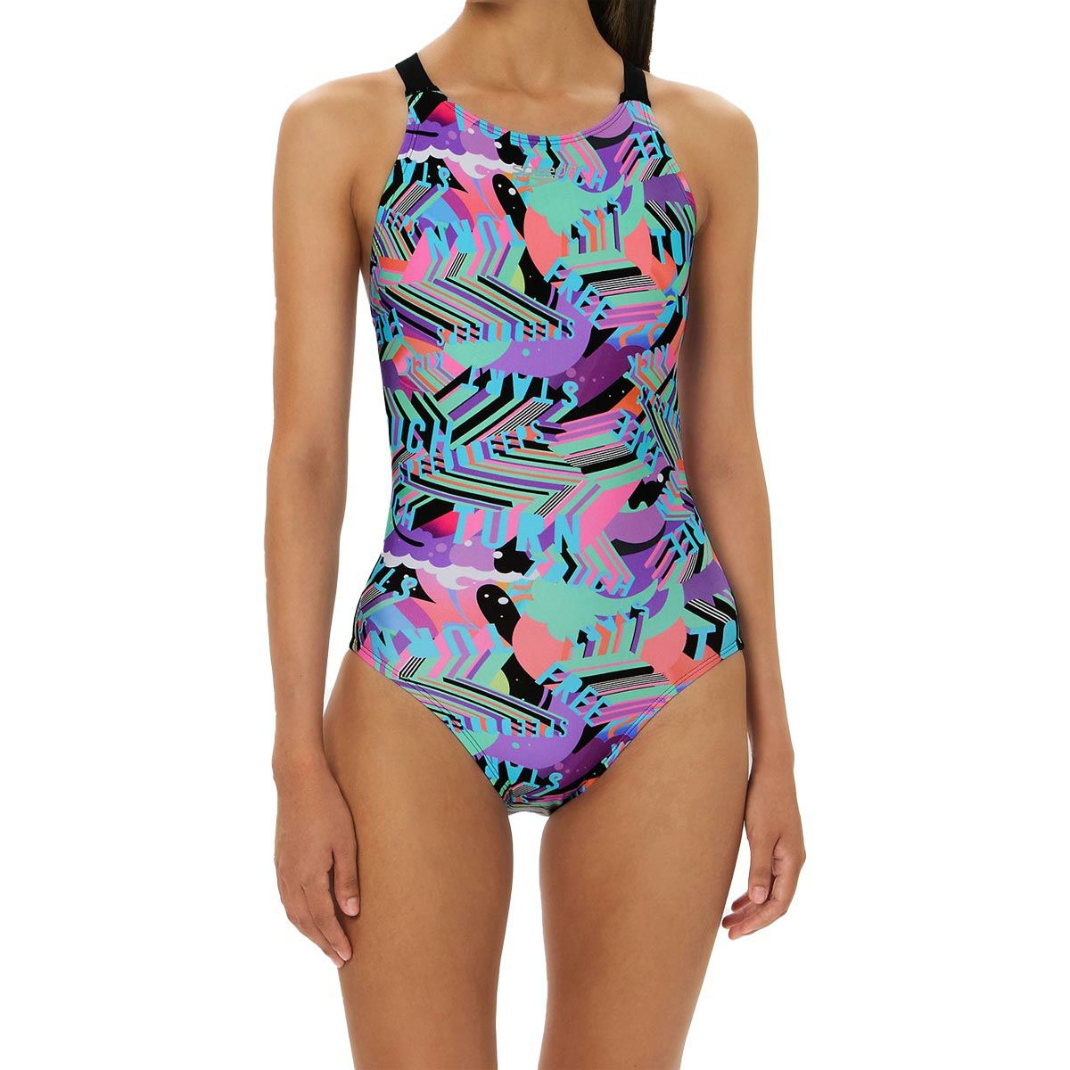 スピードSPEEDOスイムフィットネス競泳水着ワーディングストライプスターンズワイドストラップスーツSTW02606-MTレディース女性26S1