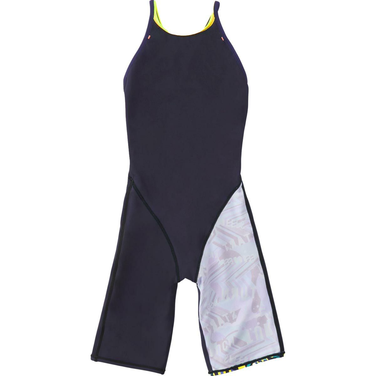 スピードSPEEDOスイムフィットネス競泳水着ワーディングストライプスターンズニースキンSTW12606-AQレディース女性26S1