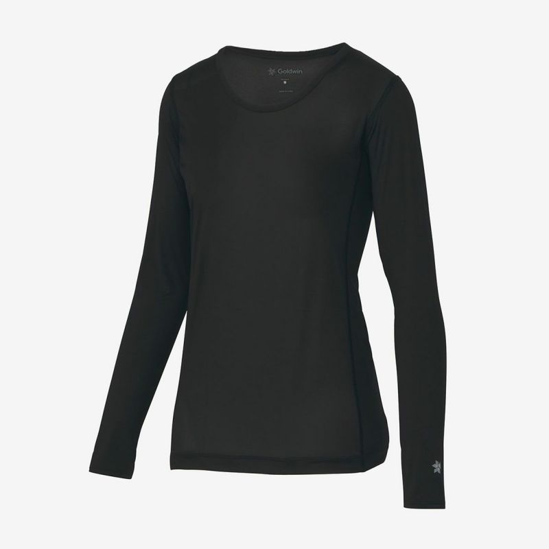 ゴールドウインGOLDWINランニングウェア長袖TシャツロンTクーリングラウンドネックロングスリーブC3FITCOOLROUNDNECKL/SGCW65102-BKレディース女性