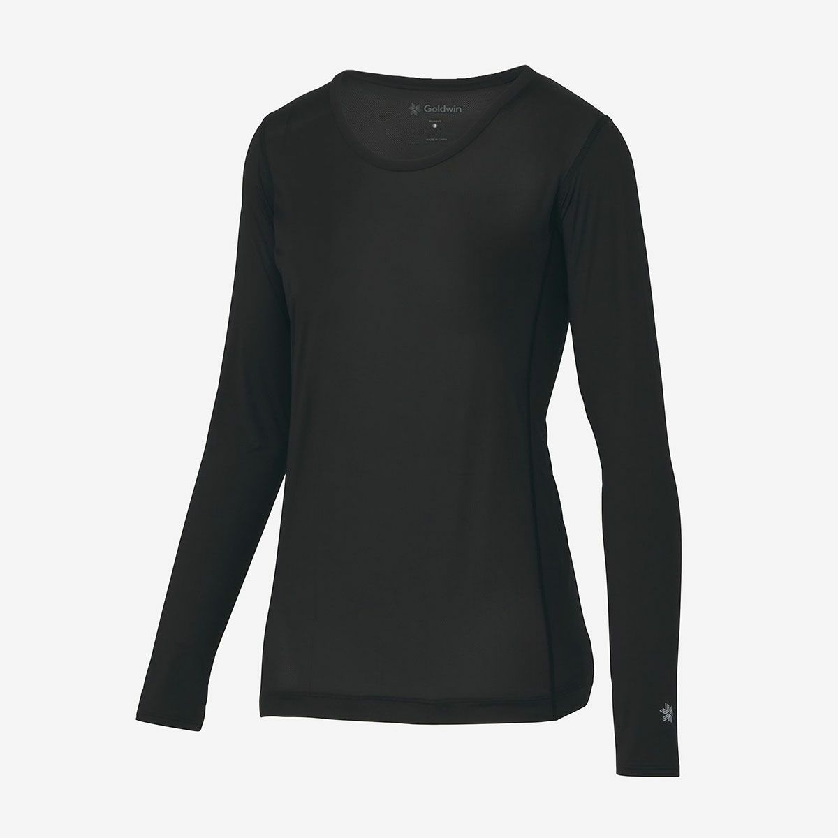 ゴールドウインGOLDWINランニングウェア長袖TシャツロンTクーリングラウンドネックロングスリーブC3FITCOOLROUNDNECKL/SGCW65102-BKレディース女性