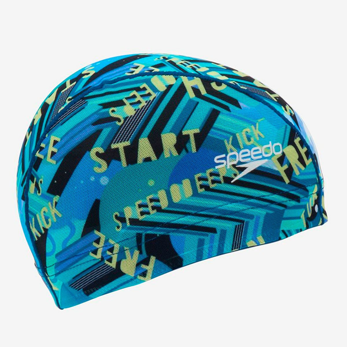 スピードSPEEDOスイムフィットネス競泳キャップワーディングストライプスメッシュキャップWORDINGSTRMESHCSE12606-AQ