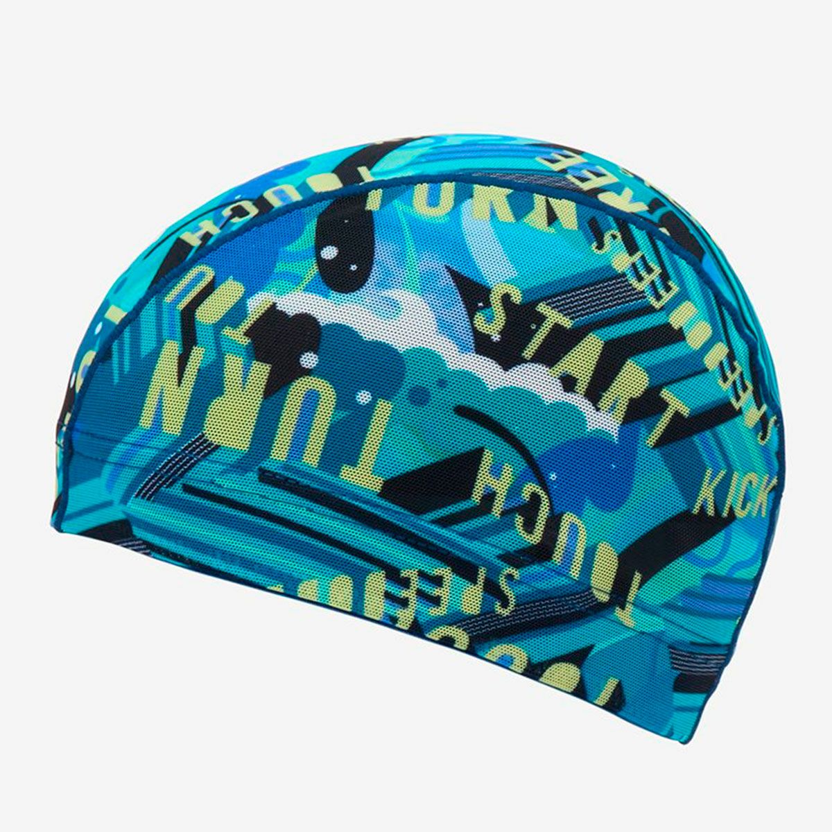 スピードSPEEDOスイムフィットネス競泳キャップワーディングストライプスメッシュキャップWORDINGSTRMESHCSE12606-AQ