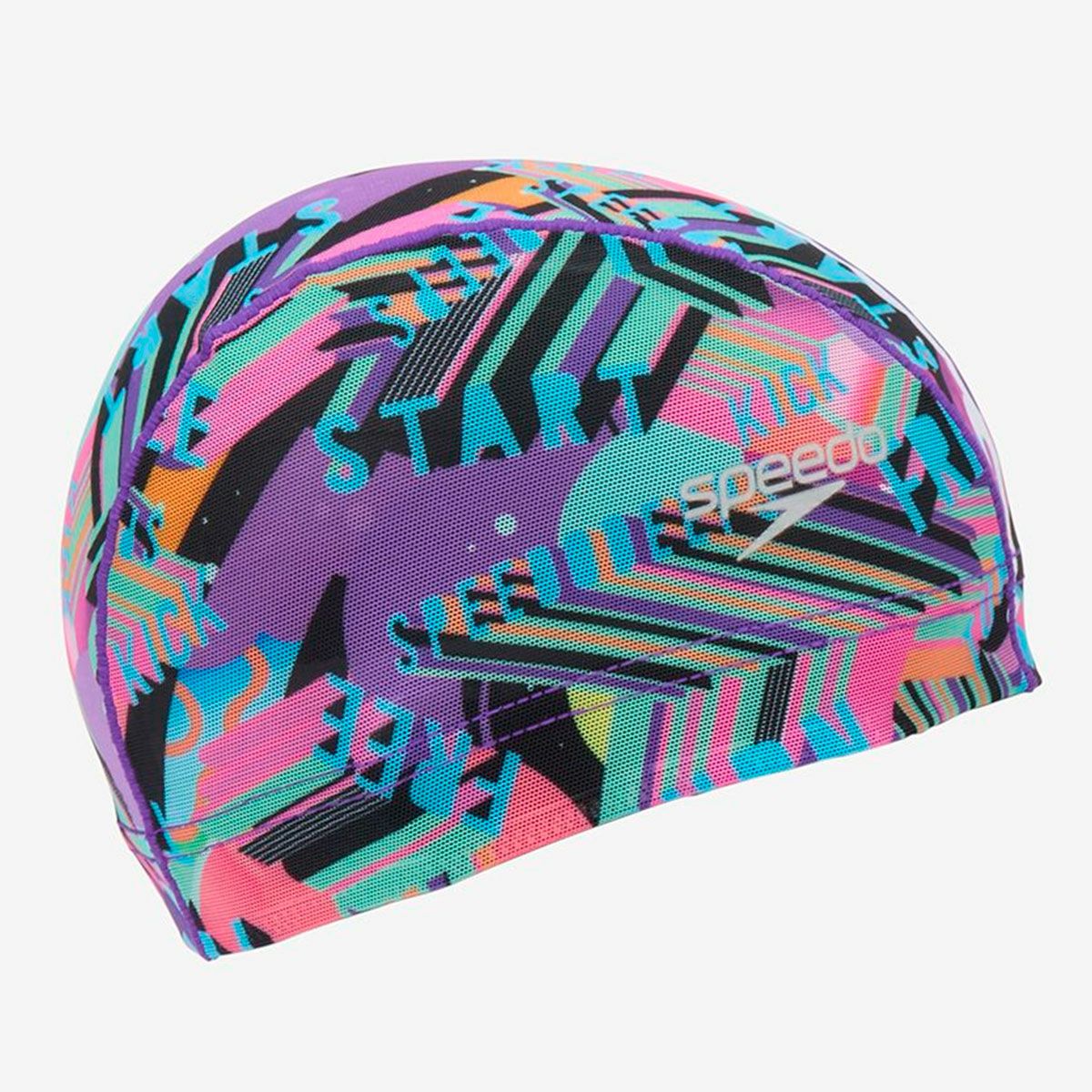 スピードSPEEDOスイムフィットネス競泳キャップワーディングストライプスメッシュキャップWORDINGSTRMESHCSE12606-MT