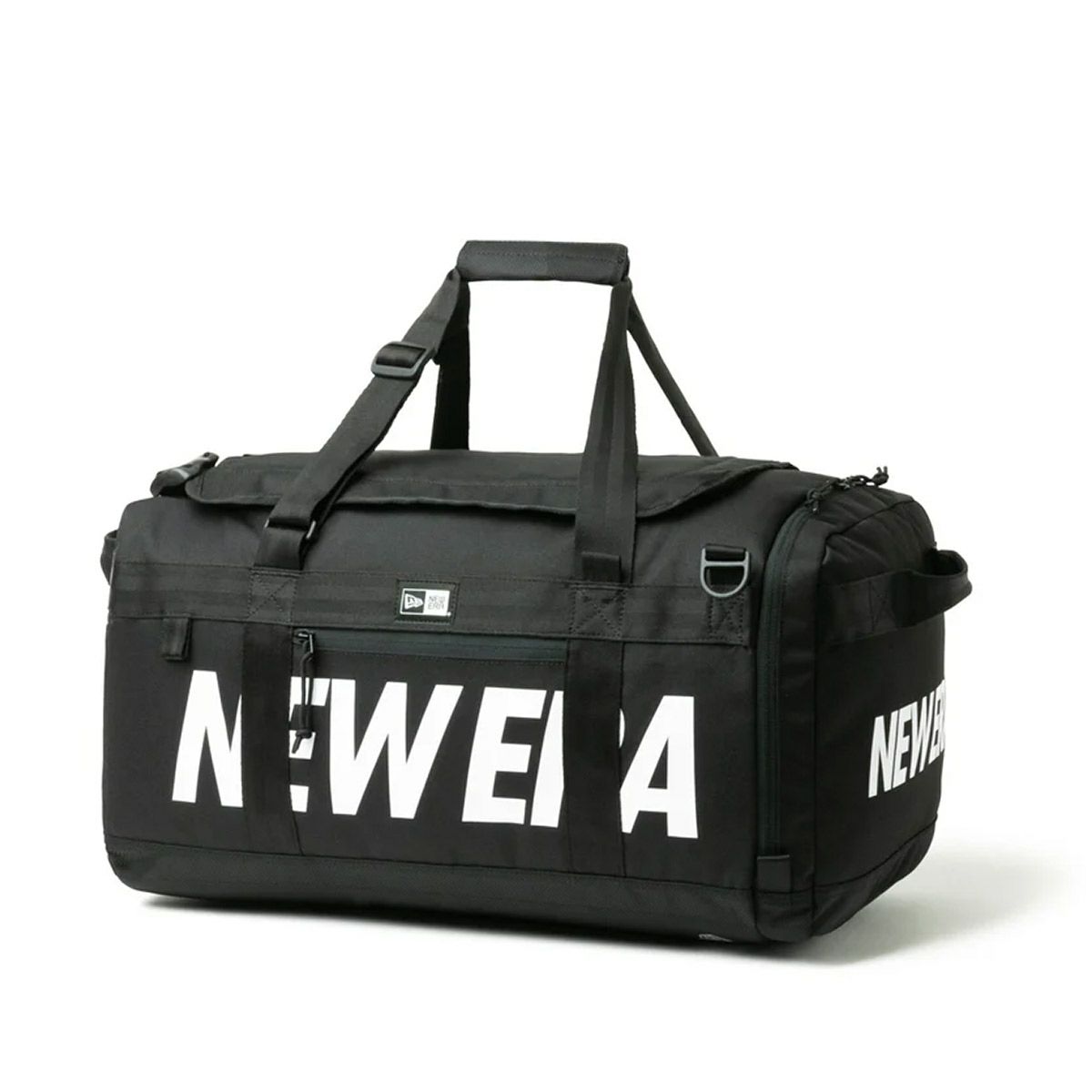 ニューエラNEWERAアウトドアカジュアル鞄バッグボストンバッグスポーツバッグクラブダッフルバッグ50L2ウェイプリントロゴブラック14521343メンズレディースユニセックス26SP春夏