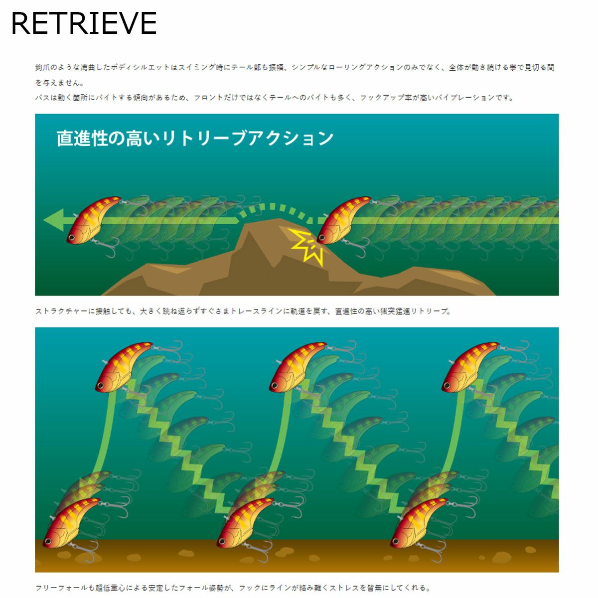 デプスDEPSフィッシング釣りルアーイヴォークバイブ#05レッドクローEVOKEVIB4544565238059