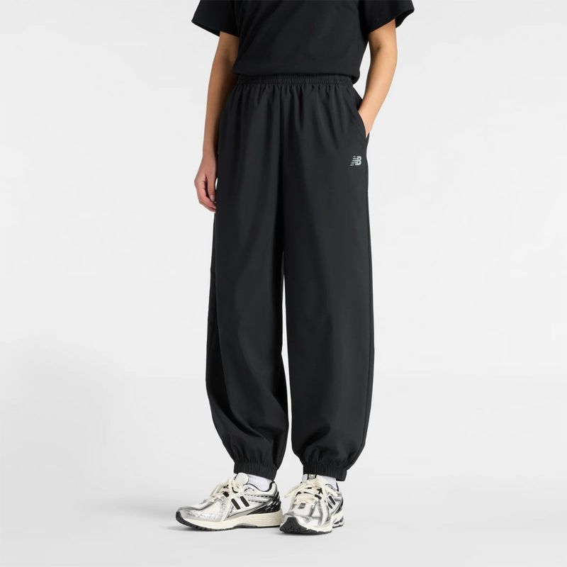 ニューバランスNewBalanceジムフィットネスヨガウェアボトムスロングパンツ長ズボンスポーツウーブンパンツアジアンフィットWB61I2WG-BKレディース女性26SP春夏