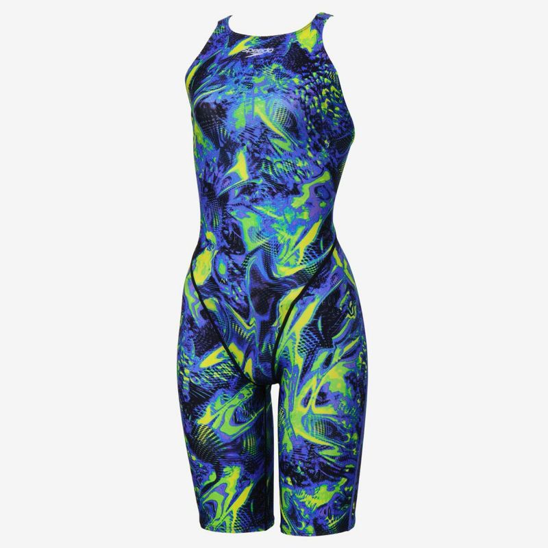 スピードSPEEDOスイムフィットネス競泳水着フレックスシグマニューオープンバックニースキン2SCW12606F-BLレディース女性26S1