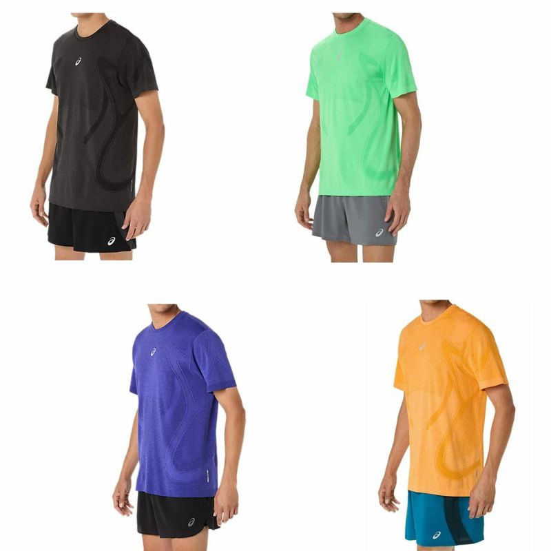 アシックスasicsランニングウェア半袖TシャツROADランニングシームレス半袖シャツ2011D355メンズ男性26SP春夏