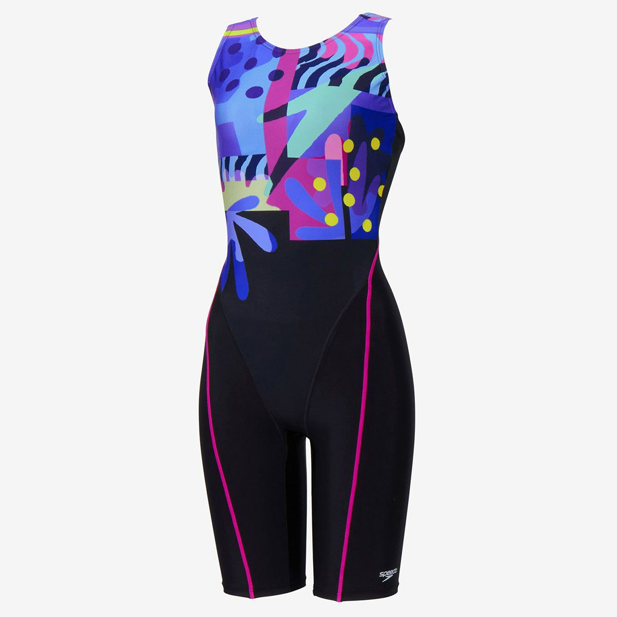 スピードSPEEDOスイムフィットネス競泳水着ウォーターファンルースンニースキンSFW12613-BLレディース女性26S1