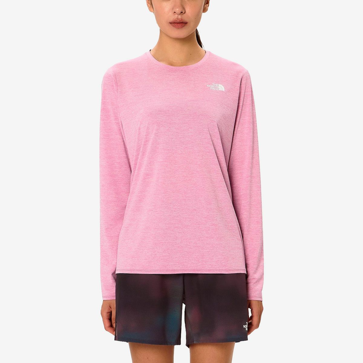 ザ・ノース・フェイスTHENORTHFACEランニングトレーニングウェア長袖TシャツロンTロングスリーブGTDメランジクルーNTW12597-Vレディース女性26SS春夏