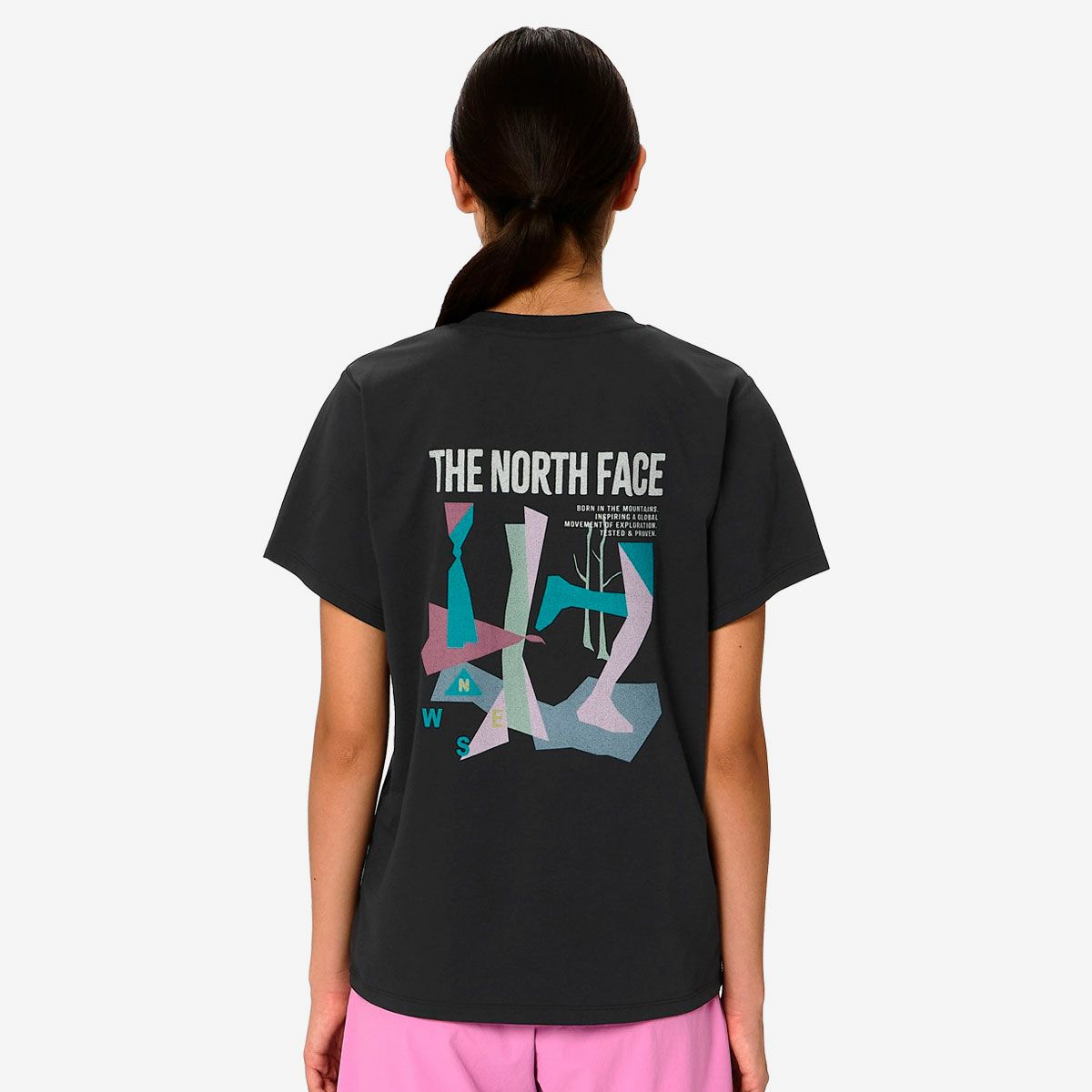 ザ・ノース・フェイスTHENORTHFACEランニングトレーニングウェア半袖TシャツショートスリーブESレトロトレイルティーNTW32683-Kレディース女性26SS春夏