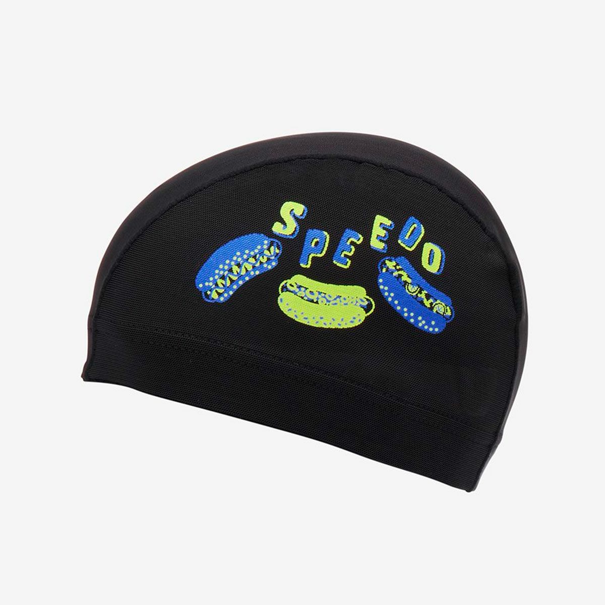 スピードSPEEDOスイムフィットネス競泳キャップホットドッグメッシュキャップSE12607-BL