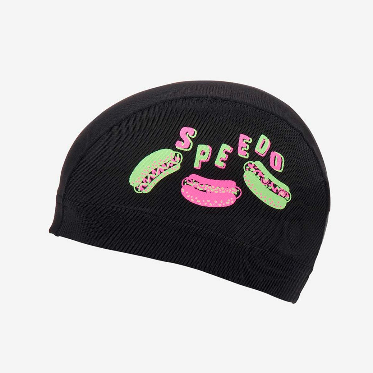 スピードSPEEDOスイムフィットネス競泳キャップホットドッグメッシュキャップSE12607-LG