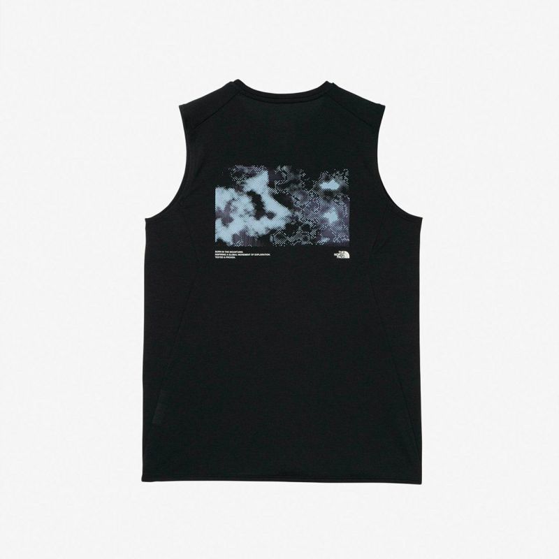 ザ・ノース・フェイスTHENORTHFACEランニングトレーニングウェアノースリーブタンクトップスリーブレスGTDメランジグラフィッククルーNTW12676-Kレディース女性26SS春夏