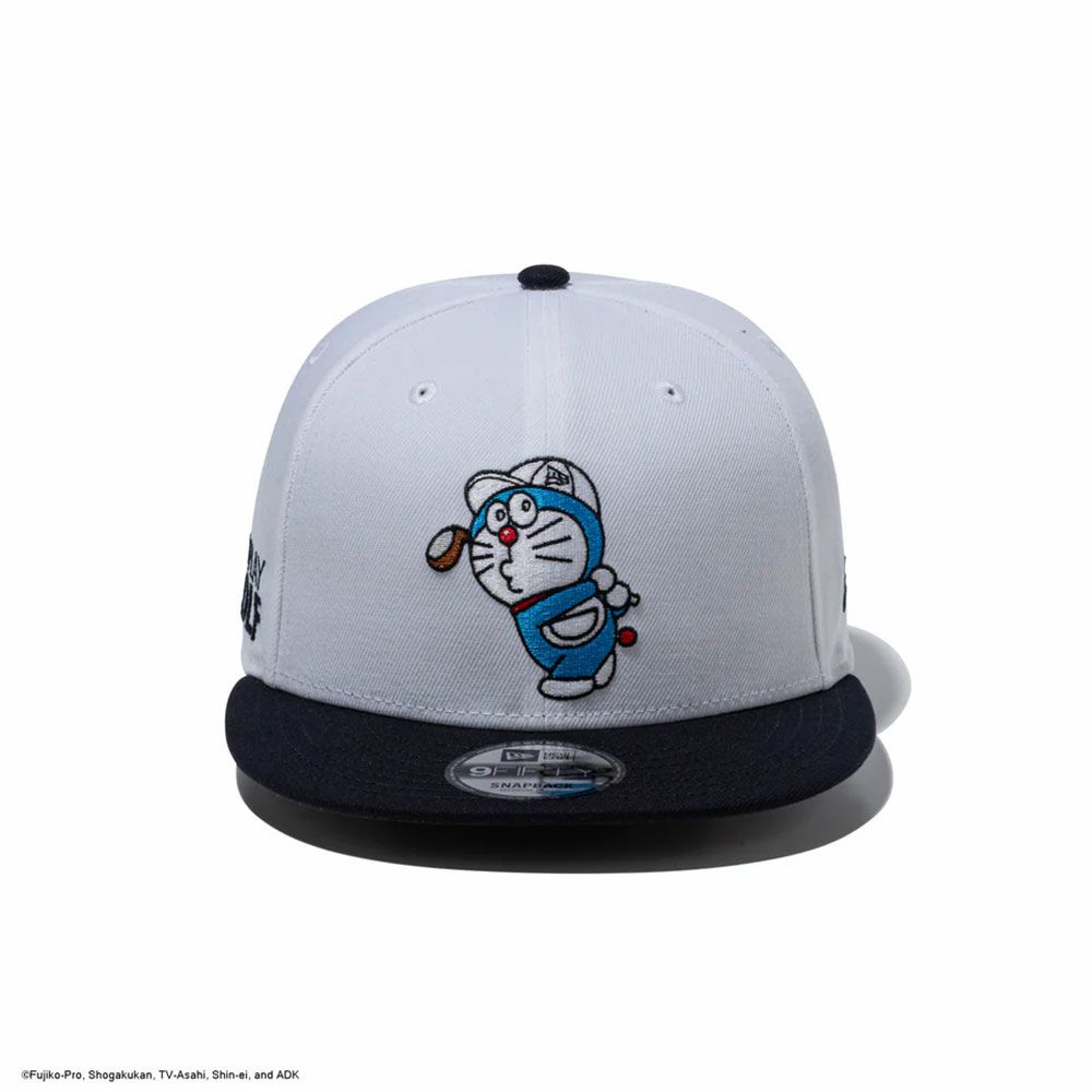 ニューエラNEWERAアウトドアカジュアル帽子キャップ9FIFTYドラえもんGOPLAYGOLFホワイトネイビーバイザー|ゴルフ14935396メンズレディースユニセックス26SP春夏