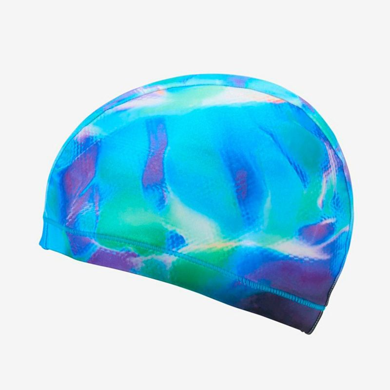 スピードSPEEDOスイムフィットネス競泳キャップカラーオブウェーブストリコットキャップSE12612-AQ