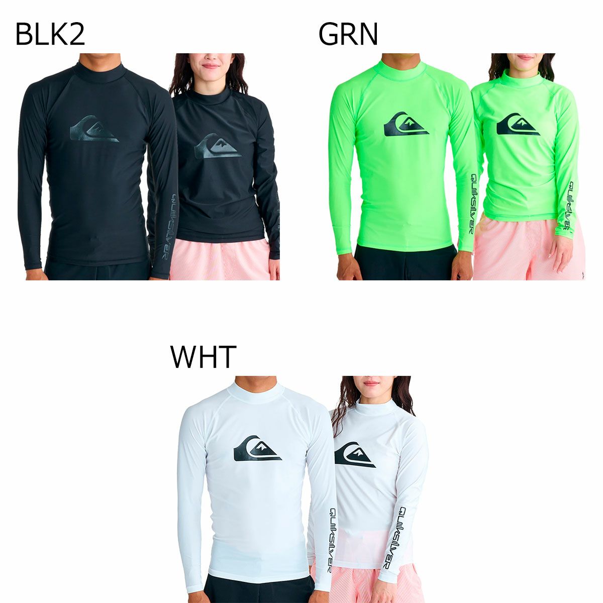 クイックシルバーQuiksilverサーフィンサーフラッシュガードUVカットALLTIMELR長袖ラッシュガードQLY261002メンズレディースユニセックス26SP春夏